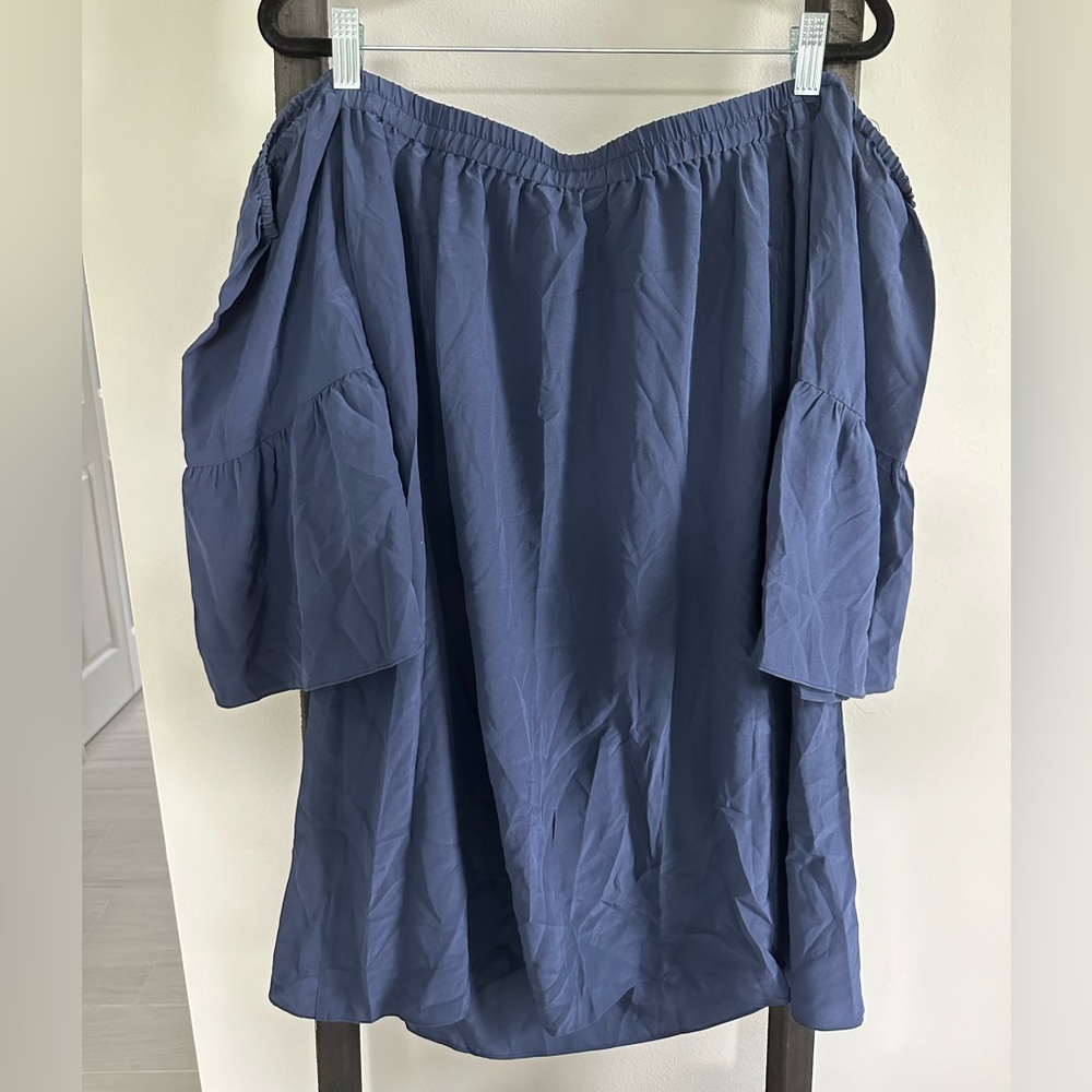 Lily Pulitzer Sanilla Off the Shoulder navy dress